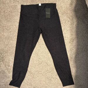 Fabletics PureLuxe High Waisted TLC Heather Black Leggings - 7/8